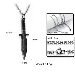 Eenvoudig Te Gebruiken Dolk Titanium Ketting