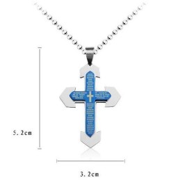 Bijbelkruis Titanium Hanger En Ketting