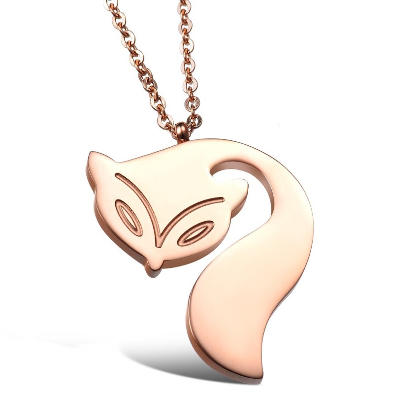 Compleet In Specificaties: Vrouwelijke Vosvormige Titanium Ketting Compleet In Specificaties: Vrouwelijke Vosvormige Titanium Ketting