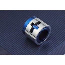 Man Blue Cross Bible Roller Pure Titanium Ketting En Hanger (Nieuw)