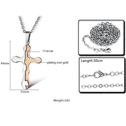 Betrouwbare Reputatie Kruis Titanium Ketting