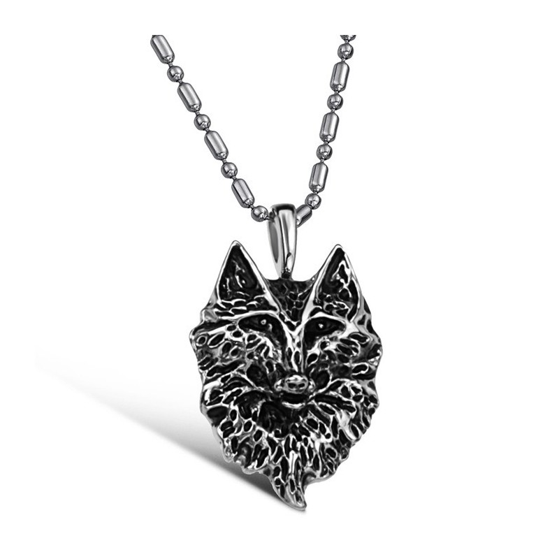 Compleet In Specificaties Mannelijke De Wolf Totem Titanium Ketting Compleet In Specificaties Mannelijke De Wolf Totem Titanium Ketting