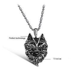 Compleet In Specificaties Mannelijke De Wolf Totem Titanium Ketting