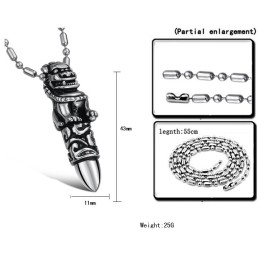 De King Of Quantity Mannelijke Kirin Titanium Ketting