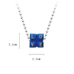 Mode Titanium Hanger En Ketting Love Rubik Cube