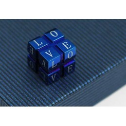 Mode Titanium Hanger En Ketting Love Rubik Cube