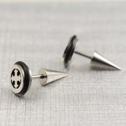 Titanium Kruis Oorbellen