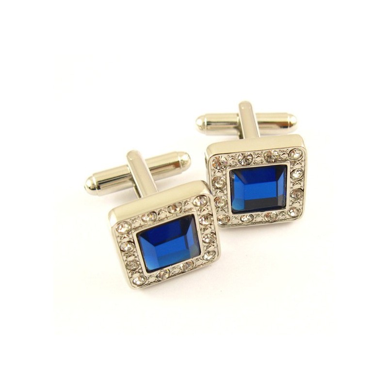 Titanium Vierkante Manchetknopen Met Diamanten Titanium Vierkante Manchetknopen Met Diamanten