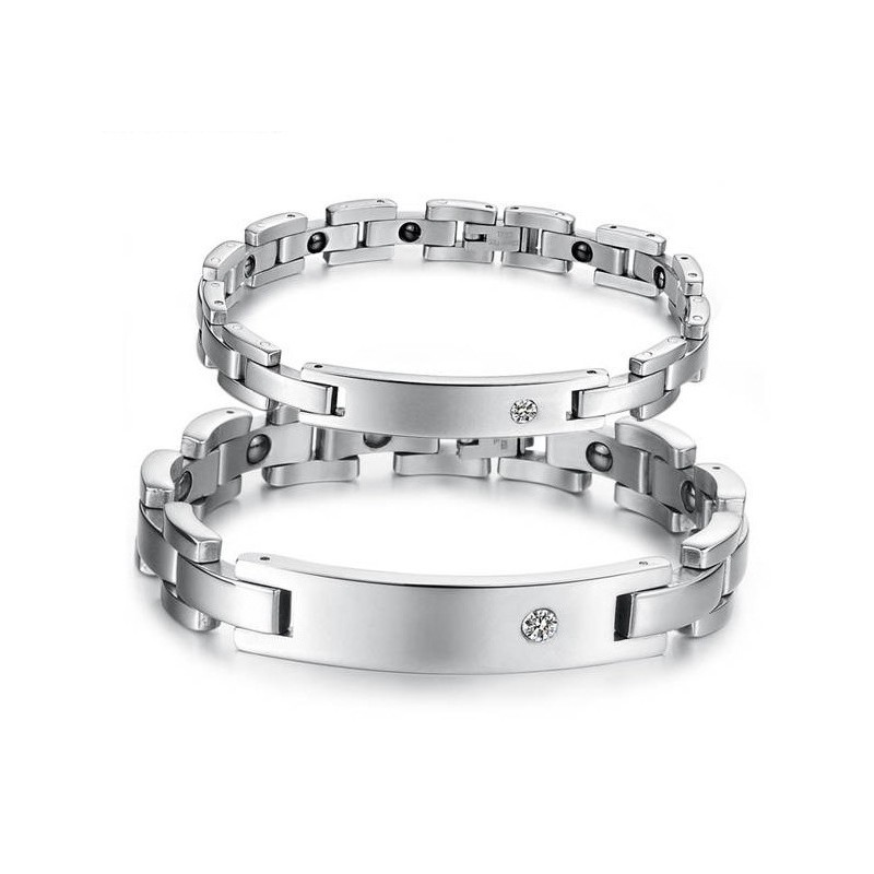 Breed Scala Aan Gezondheids-Titanium Armbanden Voor Geliefden