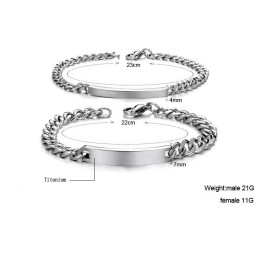 Eenvoudig Te Gebruiken, Modieuze Titanium Armband Voor Geliefden