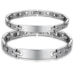 Stabiele Kwaliteit Anti-Vermoeidheid Titanium Armband Voor Geliefden
