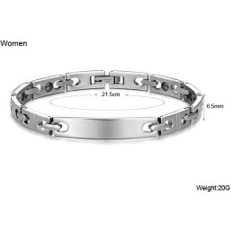 Stabiele Kwaliteit Anti-Vermoeidheid Titanium Armband Voor Geliefden