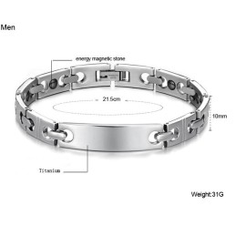 Stabiele Kwaliteit Anti-Vermoeidheid Titanium Armband Voor Geliefden