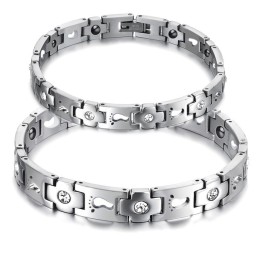 De Koningin Van Kwaliteitstitanium Armbanden Voor Geliefden Met Strass