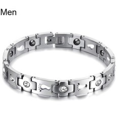 De Koningin Van Kwaliteitstitanium Armbanden Voor Geliefden Met Strass
