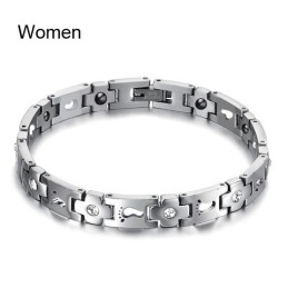 De Koningin Van Kwaliteitstitanium Armbanden Voor Geliefden Met Strass