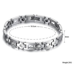 De Koningin Van Kwaliteitstitanium Armbanden Voor Geliefden Met Strass