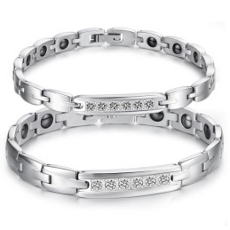 Betrouwbare Kwaliteit Titanium Magneet Armband Voor Geliefden Met Strass