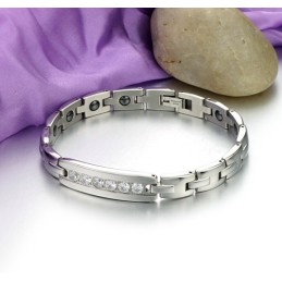 Betrouwbare Kwaliteit Titanium Magneet Armband Voor Geliefden Met Strass