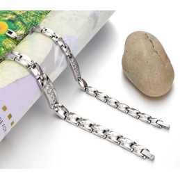 Betrouwbare Kwaliteit Titanium Magneet Armband Voor Geliefden Met Strass
