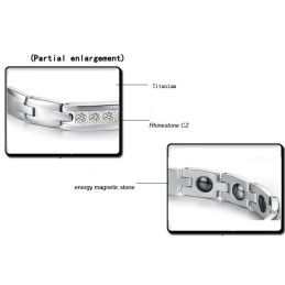 Betrouwbare Kwaliteit Titanium Magneet Armband Voor Geliefden Met Strass