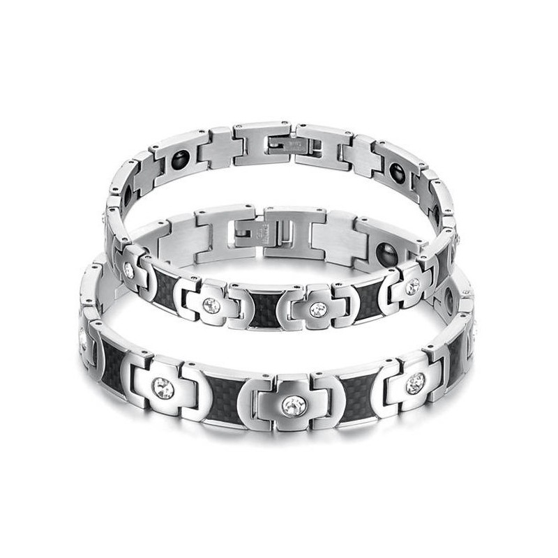 Superieure Kwaliteit Titanium Gezondheidsarmband Voor Geliefden Met Strass Superieure Kwaliteit Titanium Gezondheidsarmband Voor Geliefden Met Strass