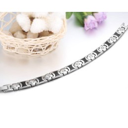 Superieure Kwaliteit Titanium Gezondheidsarmband Voor Geliefden Met Strass