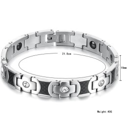 Superieure Kwaliteit Titanium Gezondheidsarmband Voor Geliefden Met Strass