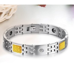Superieure Kwaliteit Titanium Armband Voor Geliefden Met Strass