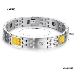Superieure Kwaliteit Titanium Armband Voor Geliefden Met Strass