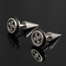 Titanium Kruis Oorbellen