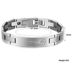 Om Te Genieten Van Een Hoge Reputatie In Binnen- En Buitenland: Titanium Armband Voor Geliefden Met Diamant