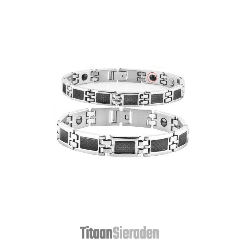 De Koningin Van De Kwaliteit, Gezondheid, Titanium Magneetarmband Voor Geliefden Met Diamant