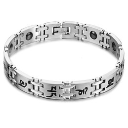 Stabiele Kwaliteit Mannelijke Titanium Magneetsteen Armband