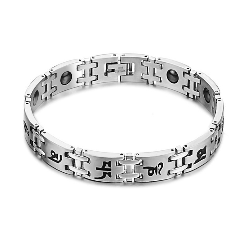Stabiele Kwaliteit Mannelijke Titanium Magneetsteen Armband Stabiele Kwaliteit Mannelijke Titanium Magneetsteen Armband