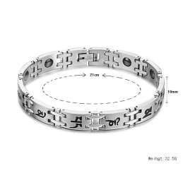 Stabiele Kwaliteit Mannelijke Titanium Magneetsteen Armband