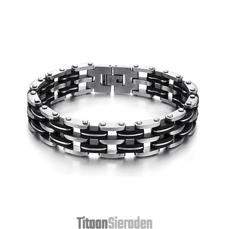 Kwaliteit En Kwantiteit Gegarandeerde Mannelijke Titanium Siliconen Armband