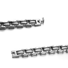 Stabiele Kwaliteit Heren Klassieke Titanium Siliconen Armband