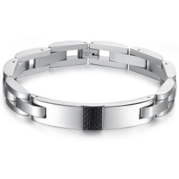 De Koningin Van De Kwaliteit, Zwarte Koolstofvezel Titanium Armband Voor Heren