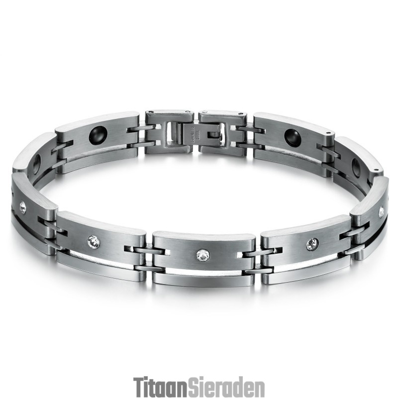 Hoogwaardige Heren Titanium Magneetsteen Armband Hoogwaardige Heren Titanium Magneetsteen Armband