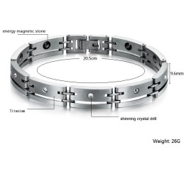 Hoogwaardige Heren Titanium Magneetsteen Armband