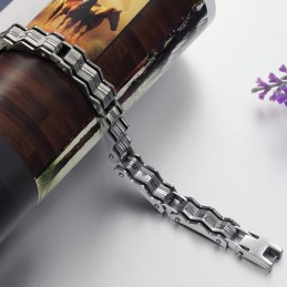Brede Variaties Heren Titanium Armband