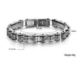 Brede Variaties Heren Titanium Armband