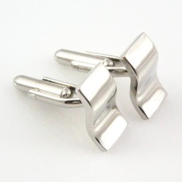 Manchetknopen Met Titanium En Sigmoïde Curve