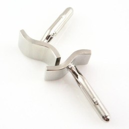 Manchetknopen Met Titanium En Sigmoïde Curve