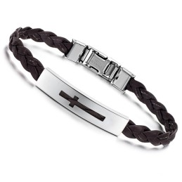 Stabiele Kwaliteit Vrouwelijke Kruis Titanium Pu Armband