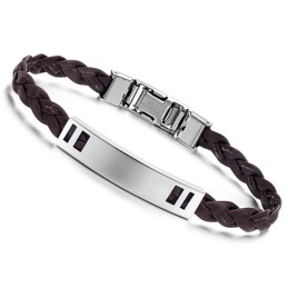 Gebruiksvriendelijke Vrouwelijke Titanium Leren Armband