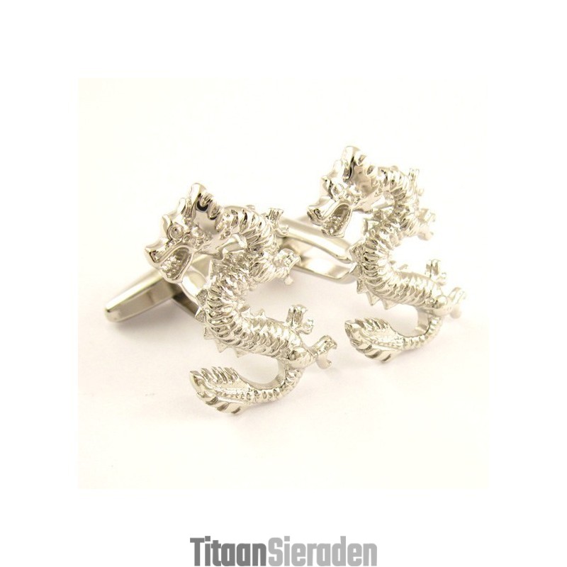 Mode Titanium Draak Manchetknopen