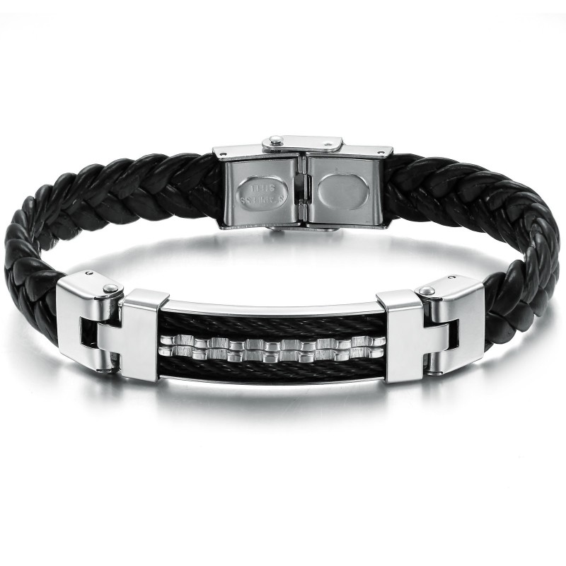 Betrouwbare Kwaliteit Klassieke Titanium Leren Armband Betrouwbare Kwaliteit Klassieke Titanium Leren Armband