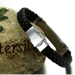 Betrouwbare Kwaliteit Klassieke Titanium Leren Armband